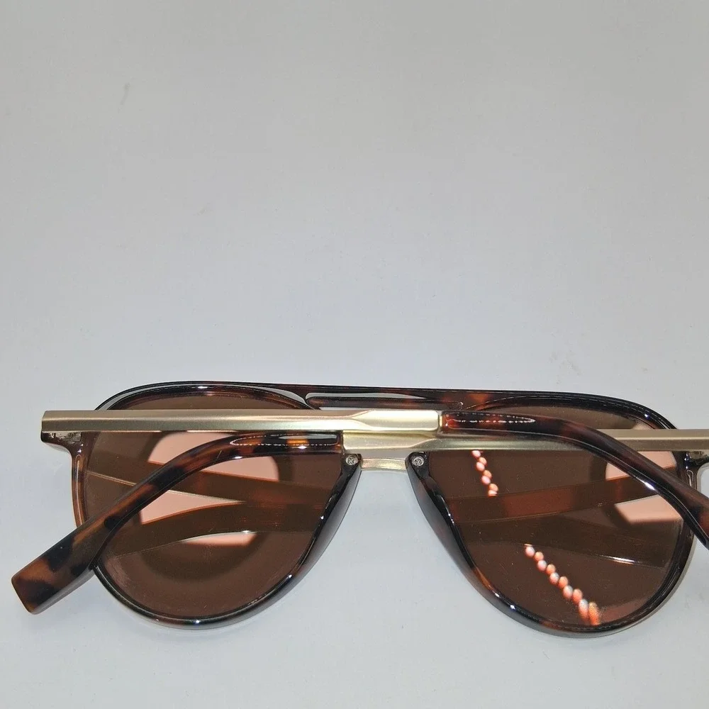 SOJOS Sunglasses Women's Tortoise Brown Rose Gold Mirrored Aviator UV400 53mm